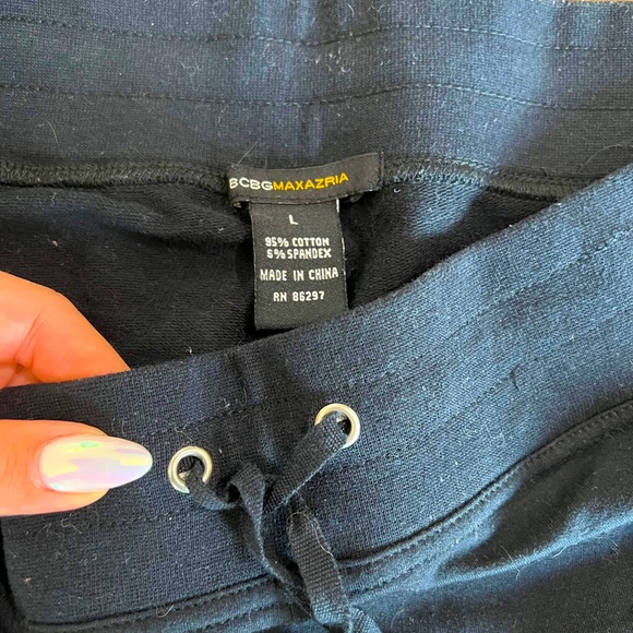 BCBG Black Bedazzled Sweat Suit - Picture 3 of 4